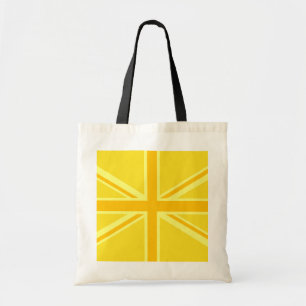 Sunny Yellow Union Jack British Flag Decor Tote Bag