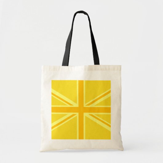 Sunny Yellow Union Jack British Flag Decor Tote Bag (Voorkant)