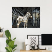 Sunny Zebra Poster (Thuiskantoor)