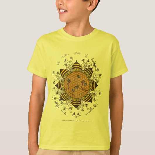 Sunnycomb - le T-shirt des enfants (jaune) (Devant)