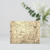 Sunnyvale, CA  Map Briefkaart (Staand voorkant)