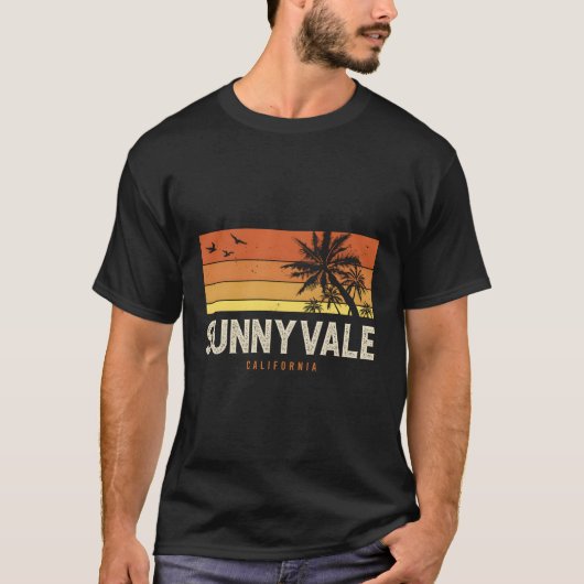 Sunnyvale California CA Palms T-shirt (Voorkant)