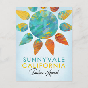 Sunnyvale California Sunshine Travel Briefkaart