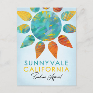 Sunnyvale California Sunshine Travel Briefkaart