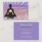 Sunrays Yoga Silhouette avec Carte de visite Logo (Devant / Derrière)