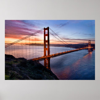 Sunrise aan de Golden Gate Poster