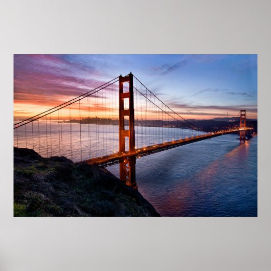 Sunrise aan de Golden Gate Poster (Voorkant)