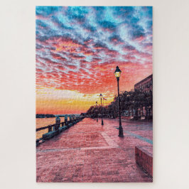 Sunrise aan de rivierstraat legpuzzel