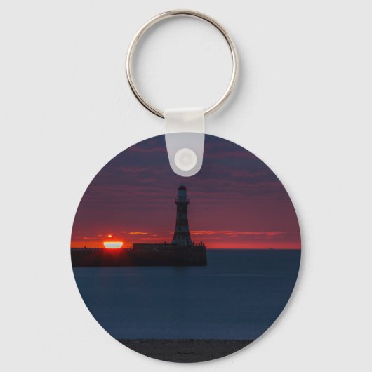 Sunrise aan de Sleutelhanger van Roker Lighthouse- (Voorkant)
