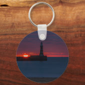 Sunrise aan de Sleutelhanger van Roker Lighthouse- (Voorkant)