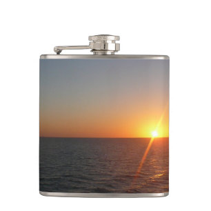 Sunrise aan de Zee III Ocean Horizon Seascape Heupfles