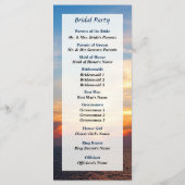 Sunrise aan het Zee Wedding Programme Programma (Achterkant)