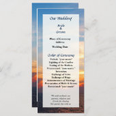 Sunrise aan het Zee Wedding Programme Programma (Voorkant / Achterkant)
