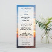 Sunrise aan het Zee Wedding Programme Programma (Staand voorkant)