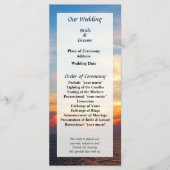 Sunrise aan het Zee Wedding Programme Programma (Voorkant)