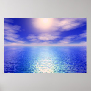 Sunrise Aquarium Background Poster