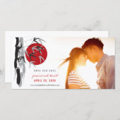 Sunrise Bamboo Wedding Save the Date Photo Card (Voorkant / Achterkant)