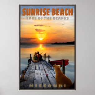 Sunrise Beach Lake of the Ozarks Missouri Reizen Poster