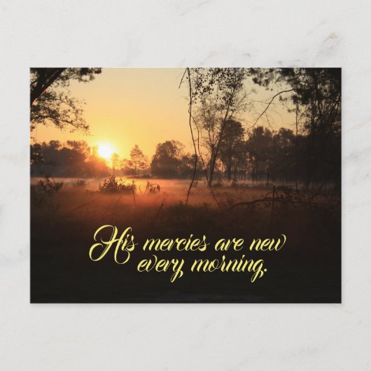 Sunrise Bible Verse Briefkaart (Voorkant)