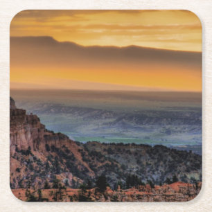 Sunrise bij Bryce Canyon Vierkante Kartonnen Onderzetter