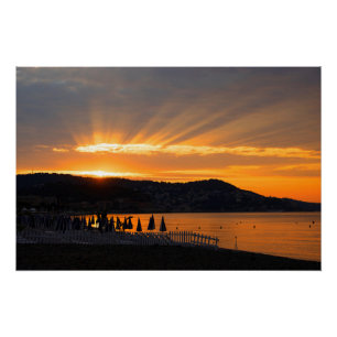 Sunrise bij de Promenade des Anglais Perfect Poster