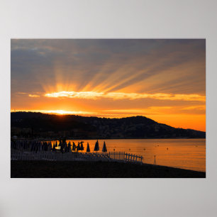 Sunrise bij de Promenade des Anglais Poster