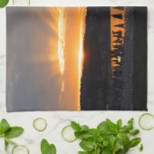 Sunrise bij de Promenade des Anglais Theedoek (Gevouwen)