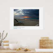 Sunrise bij Elbow Beach, Bermuda Poster (Keuken)