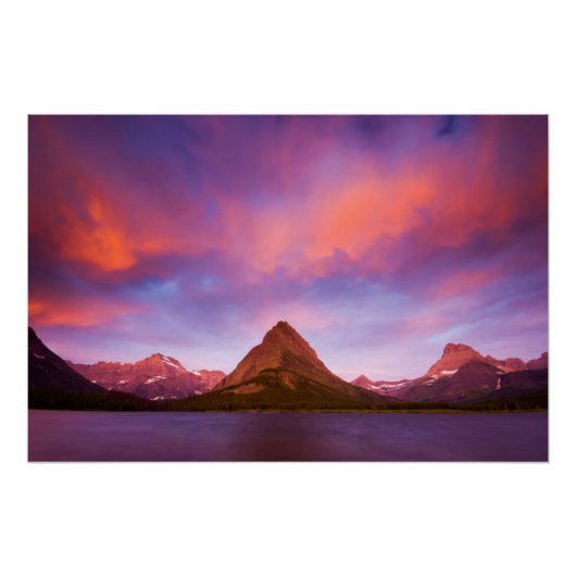 Sunrise bij Glacier Perfect Poster (Voorkant)