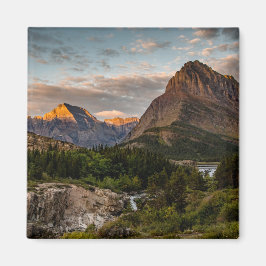 Sunrise bij het Swiftcurrent Lake Magneet