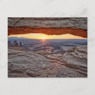 Sunrise bij Mesa Arch, Nationaal Park Canyonlands Briefkaart