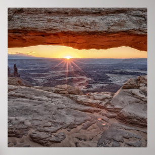 Sunrise bij Mesa Arch, Nationaal Park Canyonlands Poster