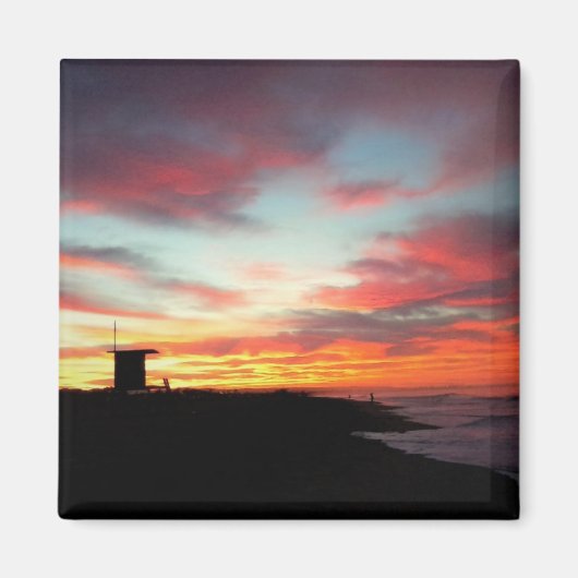 Sunrise bij Newport Beach, CA Magneet (Voorkant)