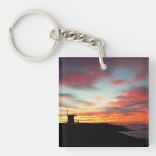 Sunrise bij Newport Beach, CA Sleutelhanger