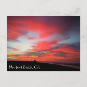 Sunrise bij Newport Beach, Californië Briefkaart