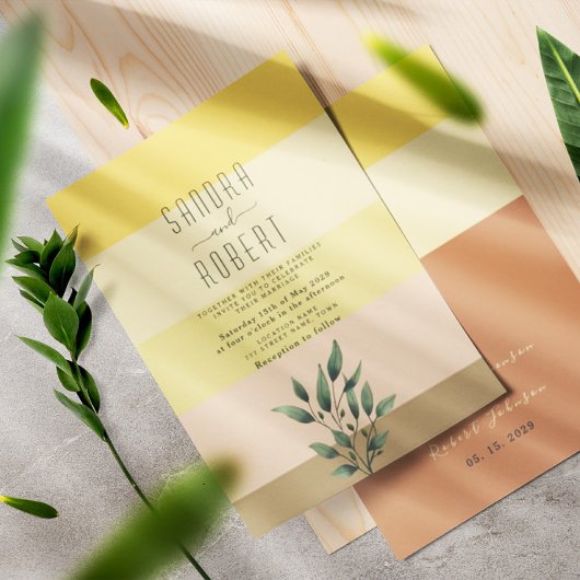 Sunrise Boho Terracotta Wedding Kaart