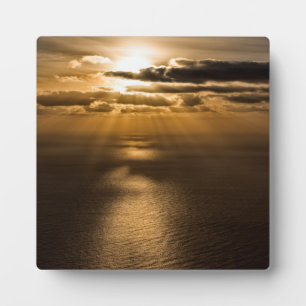 Sunrise boven de Atlantische oceaan Fotoplaat