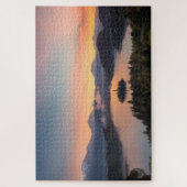 Sunrise boven het Bled-meer Legpuzzel (Verticaal)