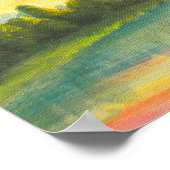 Sunrise boven meer poster (Hoek)