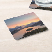 Sunrise boven onderzetter van het Bled-meer (Schuin)