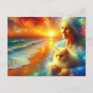 Sunrise Cat Briefkaart