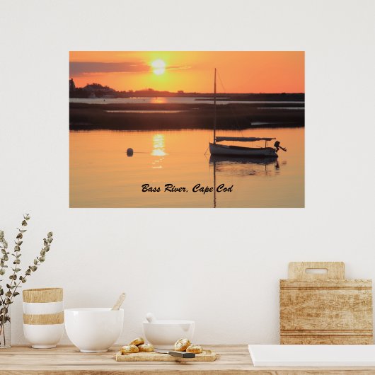 Sunrise Catboat, affiche de Cape Cod (Cuisine)