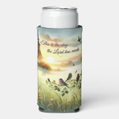 Sunrise Church with Birds in Misty Meadow (Seltzer Voorkant)