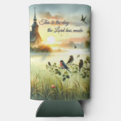 Sunrise Church with Birds in Misty Meadow (Achterkant)