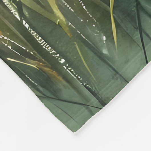 Sunrise Church with Birds in Misty Meadow Fleece Deken (Hoek)