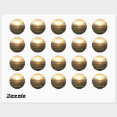 Sunrise Classic Round Sticker, glanzend Ronde Sticker (Vel)