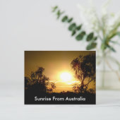 Sunrise De Australie Carte Postale (Debout devant)