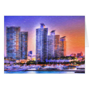 Sunrise de Miami Skyline