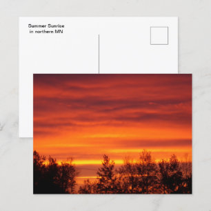 Sunrise d'été dans le nord du MN Carte postale