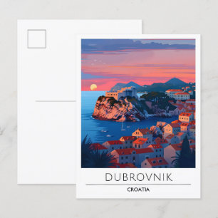 Sunrise Dubrovnik Kroatië Reizen Briefkaart